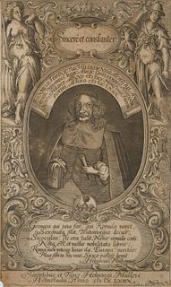 P. MERTENS (1605-1668), Portrait of Heinrich Hahn, lawyer, Copper engraving
