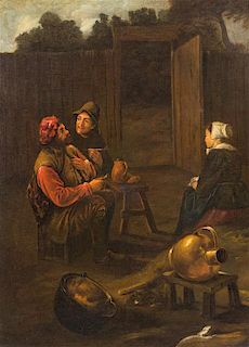After Gillis van Tilborgh, (Flemish, ca. 1635-1678), Three Seated Figures