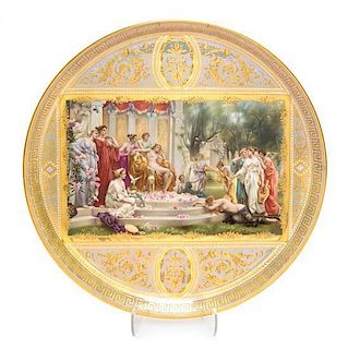 * A Vienna Porcelain Charger Diameter 19 3/4 inches.