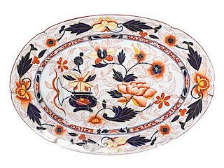 Two English Imari Platters Width of widest 23 inches.
