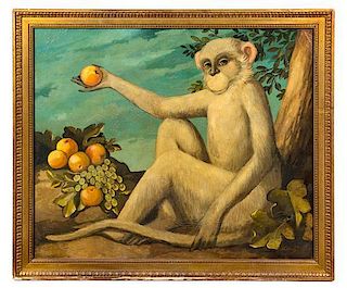 William Skilling, (American/British, b. 1940), Monkey with Oranges