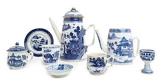 * A Group of Chinese Export Porcelain Tea Articles Height of tallest 9 1/4 inches.