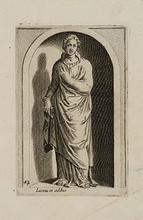 P. THOMASSIN (*1562), Statue of the Latona, around 1610, Copper engraving