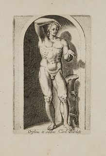 P. THOMASSIN (*1562), Statue des Orpheus, Slg. Borghese, around 1610, Copper engraving