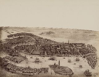 Unknown (19th), Venice from the bird's eye view, around 1880, Sepia-Photography