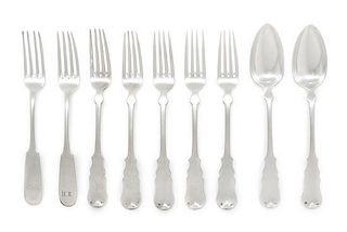 A Collection of Austro-Hungarian Silver Flatware, Vincenz Carl Dub, Vienna, Late 19th/Early 20th Century, comprising five for