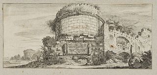 I. SILVESTRE (*1621), Tomb of Caecilia Metella, Etching