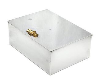 * An Italian Silver Box, Retailed by Tiffany & Co., New York, NY, of hinged rectangular form.