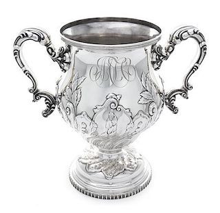 * An American Silver Two-Handled Vase, Black, Starr & Frost, New York, NY, Early 20th Century, with repousse decoration, mono