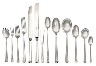 An American Silver Flatware Service, International Silver Co., Meriden, CT, comprising: 12 dinner knives 12 luncheon knives 2