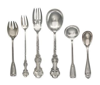 * A Group of American Silver Flatware Articles, Various Makers, comprising: 12 ice cream forks, Tiffany & Co., NY 8 bouillon 