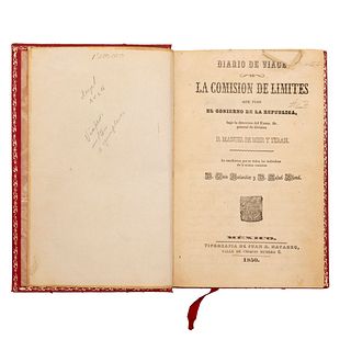 Berlandier, Luis - Chovel, Rafael. Diario de Viage de la Comisión de Límites que puso el Gobierno de la República. México, 1850.