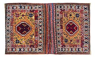 * A Persian Wool Saddle Bag 2 feet x 3 feet 6 inches.