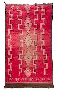 * A Moroccan Wool Rug 4 feet 5 inches x 7 feet 3 inches.