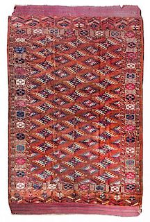 * A Turkoman Wool Rug 7 feet 4 inches x 11 feet.