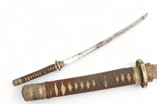 Imperial Japanese WW2 Era Shin Gunto Sword, L 26.5" (Blade)