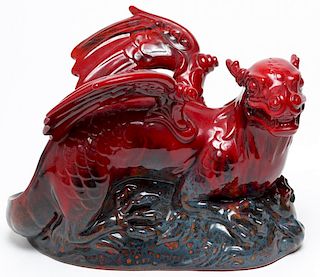 Royal Doulton Red Flambe Winged Dragon
