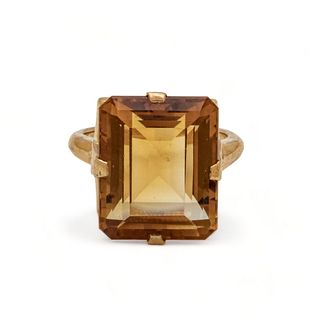 Topaz And Gold Ring