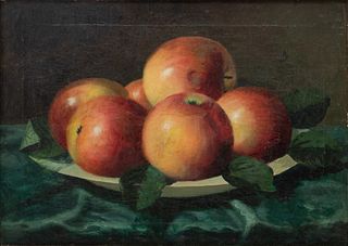 Oil on Canvas, "Still Life of Apples", H 10" W 14"