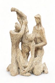 Walter Midener (German, B. 1912) Pottery Sculpture, Compassion, H 18" W 11"