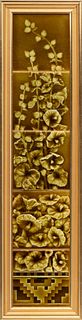 English Glazed Ceramic Framed Tiles, Ca. 1900, H 6" W 6"