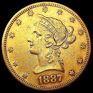 1887-S $10 Gold Eagle CLOSELY UNCIRCULATED