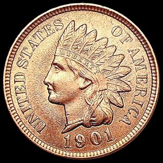 1901 RED Indian Head Cent GEM BU