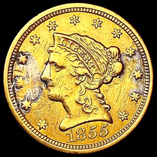 1855 $2.50 Gold Quarter Eagle NICELY CIRCULATED