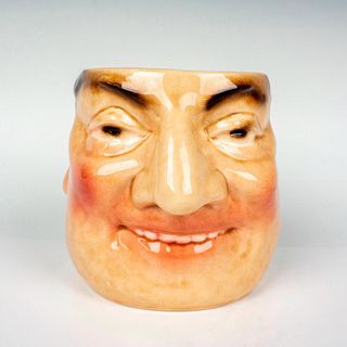 Sarreguemines Majolica Face Jar