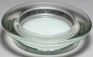 Italian White & Colorless Art Glass Dish
