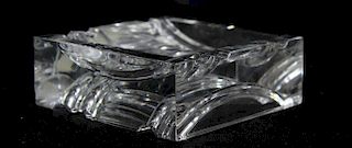 Baccarat Cut Lead Crystal "Channels" Ashtray