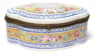 Large Limoges-Style Hand-Painted Box