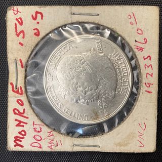 1923 US Monroe Doctrine Centennial Silver Commemorative Coin