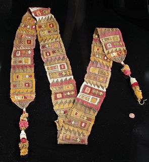 Incredible Pre-Columbian Textile Sash, ex-Sotheby's