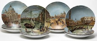 12 Winterling Bavaria Hand-Painted Venice Plates