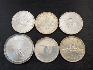 Group of 6 Canada Silver Coins