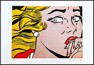 ROY LICHTENSTEIN's CRYING GIRL, A Limited Edition Lithography Print