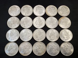 Group of 20 1885 O Morgan Silver Dollars