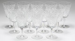 12 Waterford Crystal "Slane" Claret Water Goblets