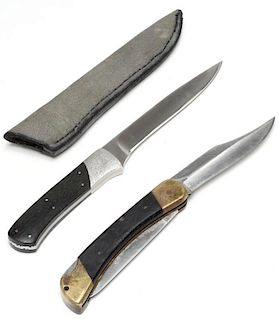 2 Vintage Steel Knives, incl. Puma Plainsman 971