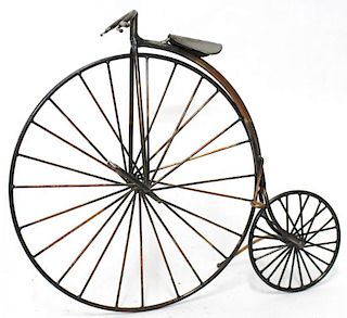 Mixed Metal Wire Bicycle Sculpture, 20th C.