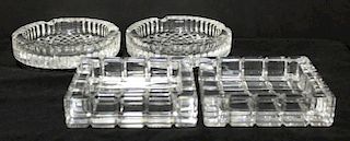 4 Cut Crystal Ashtrays, Including Waterford