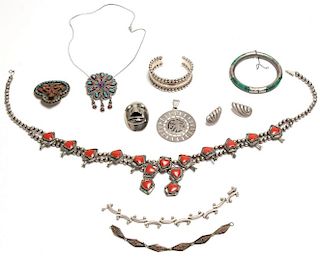 Assorted Tribal & Ethnic Jewelry, including Silver