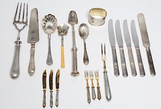 19 Assorted Silver & Silver-Handled Utensils