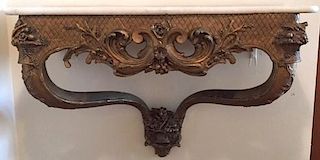 Vintage Continental Louis XV-Style Console Table