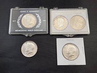 Group of 5 1964 Kennedy Silver Half Dollars