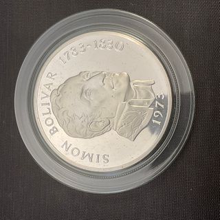 Republic of Panama 1973 20 Balboas Sterling Silver Proof Coin COA