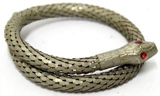 Vintage Hollow Scaled Snake Bracelet
