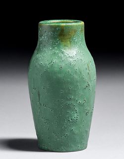 Arequipa Pottery Matte Green Vase c1911-1912