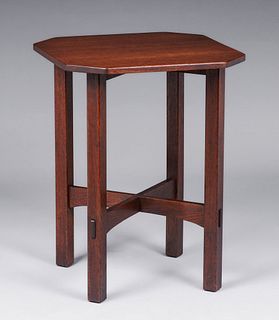 L&JG Stickley Clip-Corner Lamp Table c1905-1907